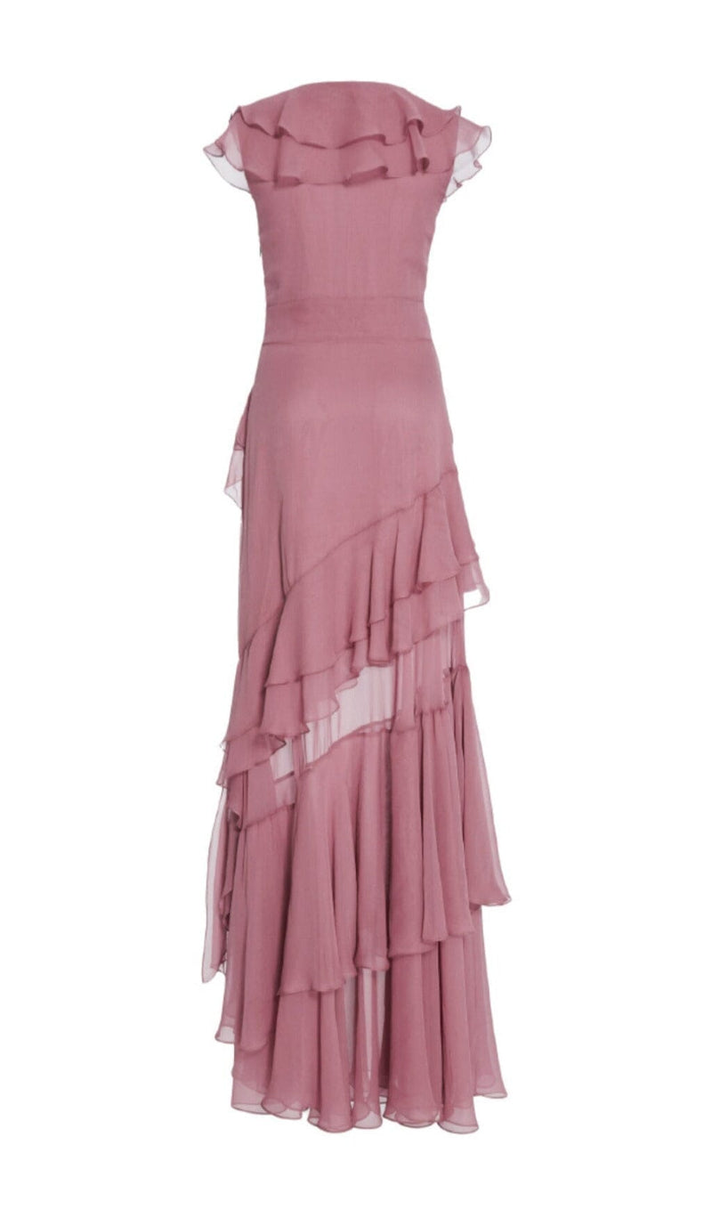 STYLEOFCB WOMEN RUFFLED MAXI DRESS IN PINK-maxi dresses-ruffle dresses ...