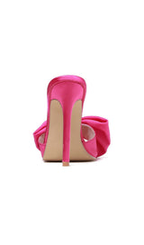 HOT PINK BOW-DETAIL MULES