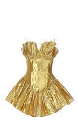 STRAPLESS MINI DRESS IN YELLOW Dresses styleofcb XS YELLOW 