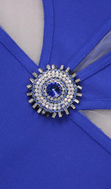 CUTOUT HALTER DRESS IN BLUE Dresses styleofcb 
