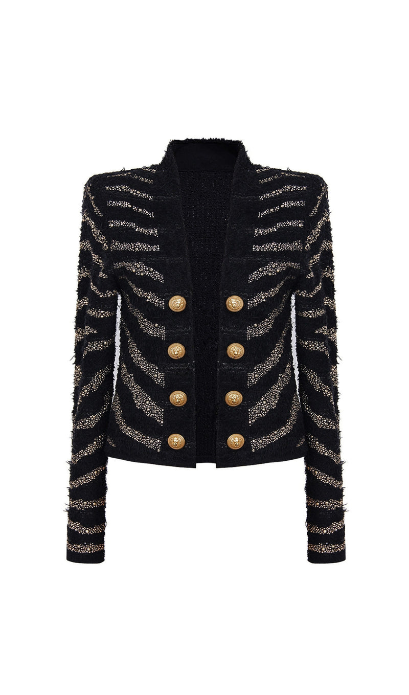 BUTTON KNITTED BLAZER