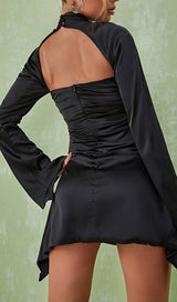 SATIN MINI DRESS IN BLACK Dresses sis label 