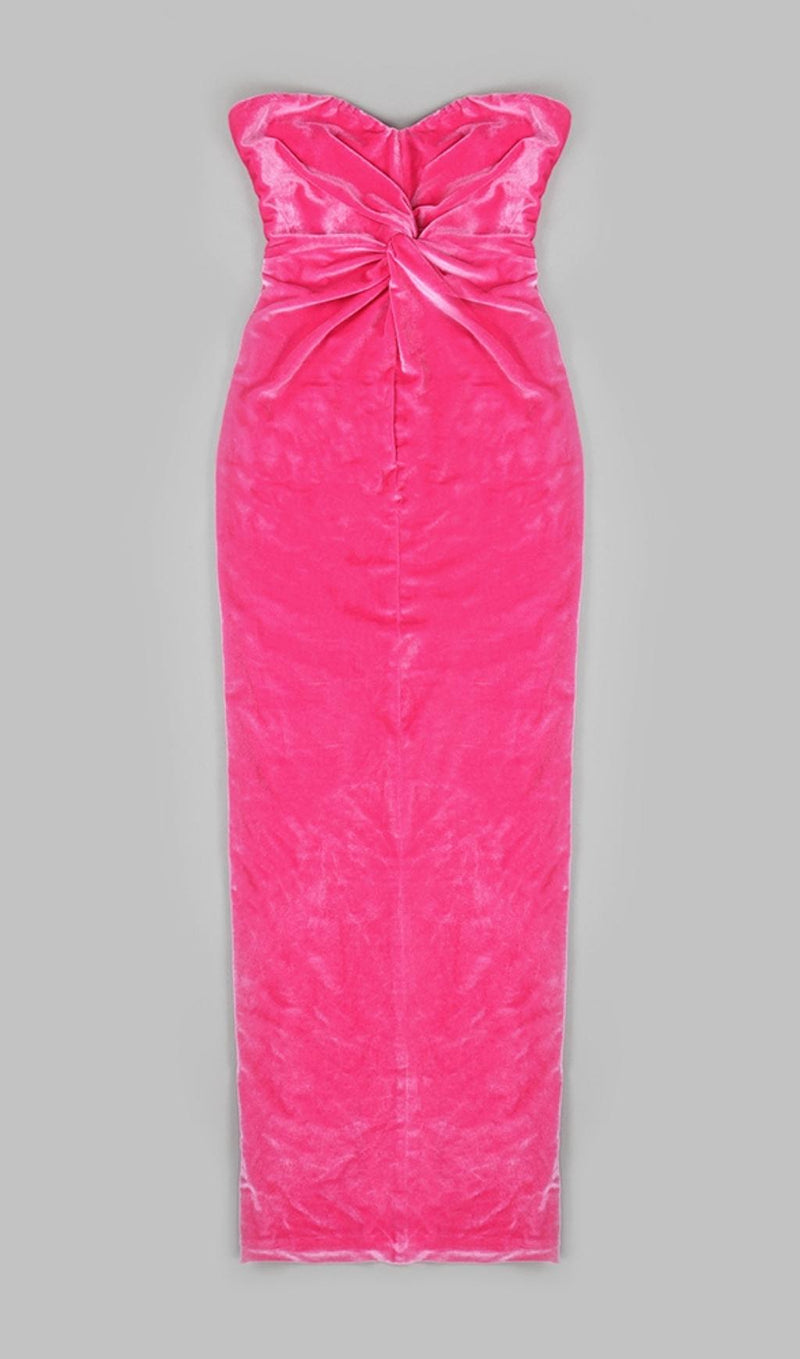 STRAPLESS MAXI DRESSES IN PINK DRESSES styleofcb 