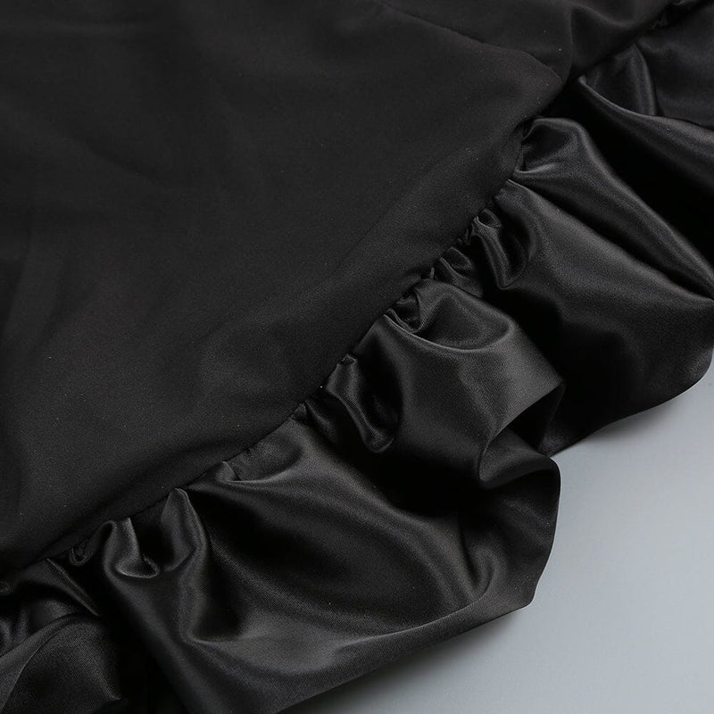 HIGH-LOW HEMLINE DRESS IN BLACK DRESS sis label 