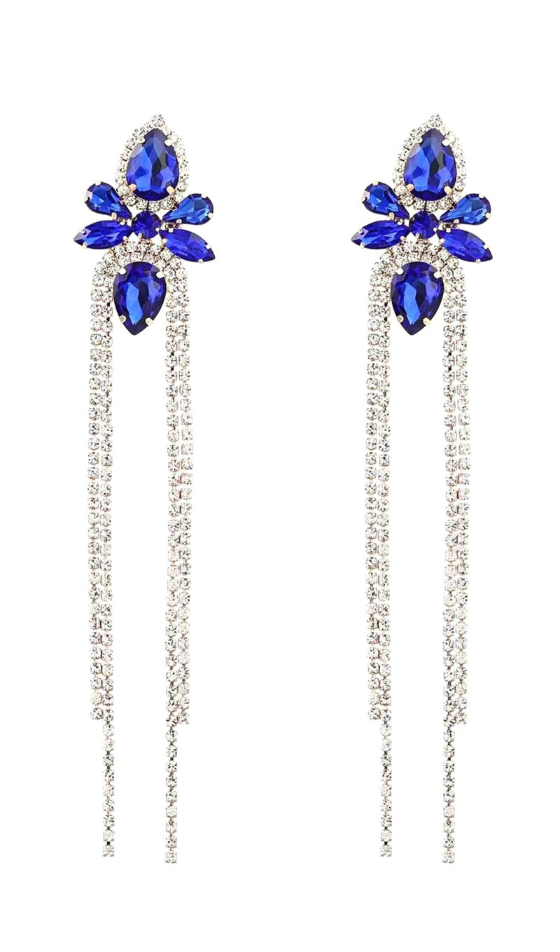 DIAMONATE EARRINGS Jewelry styleofcb BLUE 
