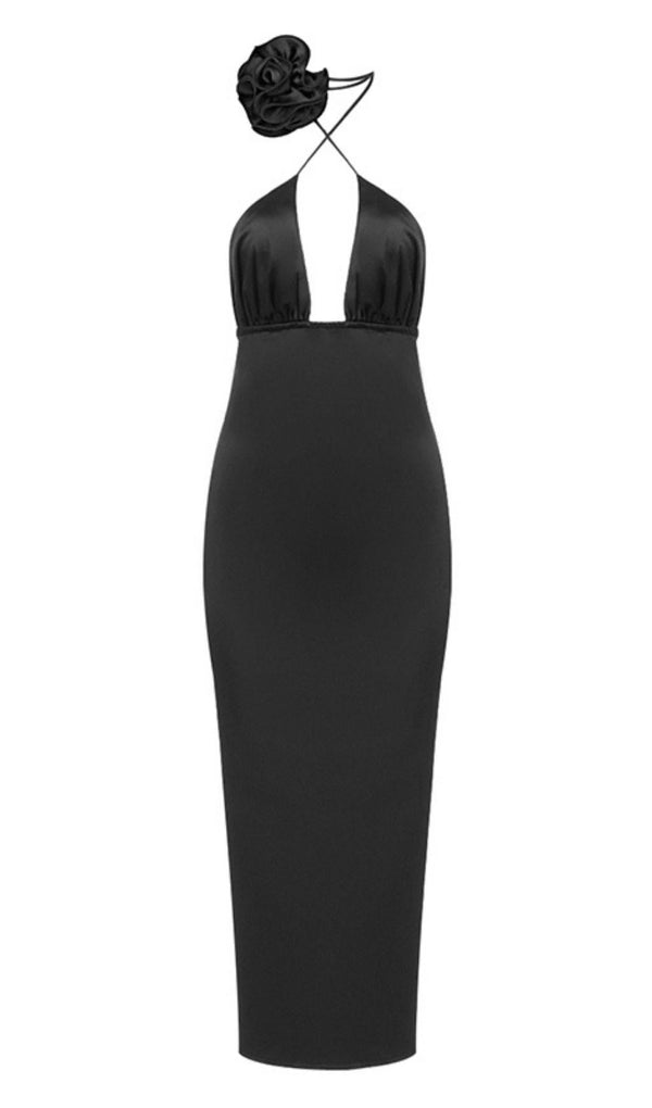 DEEP V MAXI DRESS IN BLACK Dresses styleofcb 