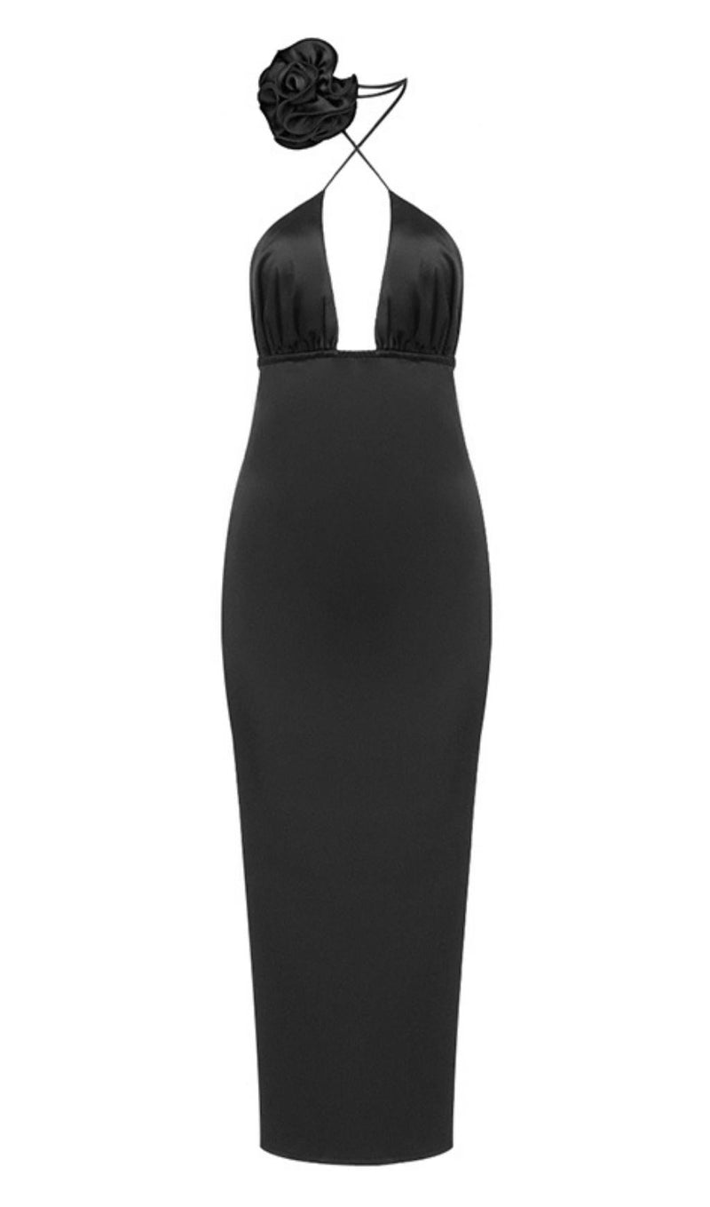 DEEP V MAXI DRESS IN BLACK Dresses styleofcb 