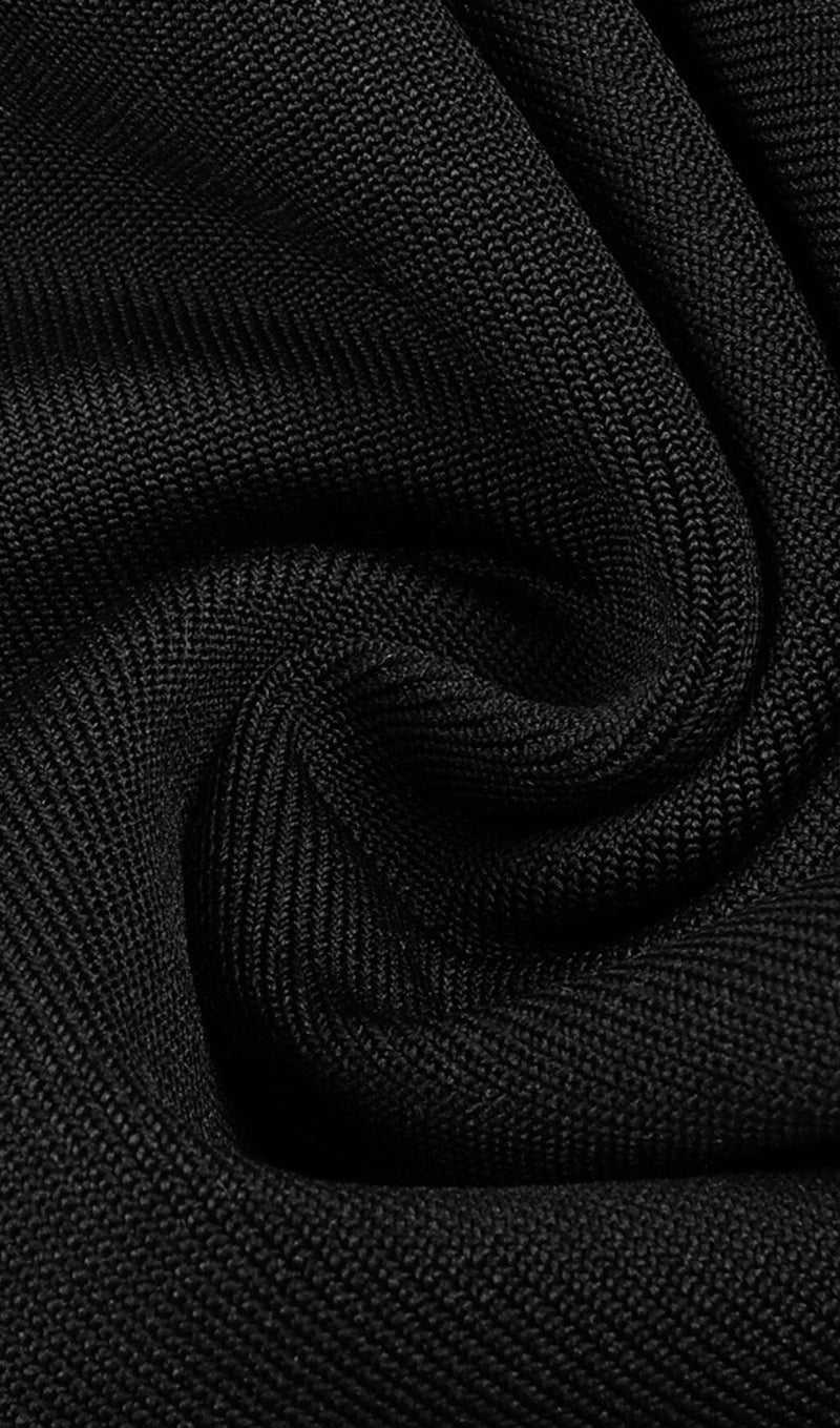 STRAPLESS STRAPPY SLIT DRESS IN BLACK DREESES styleofcb 