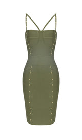 BODYCON MINI DRESS IN ARMYGREEN styleofcb 