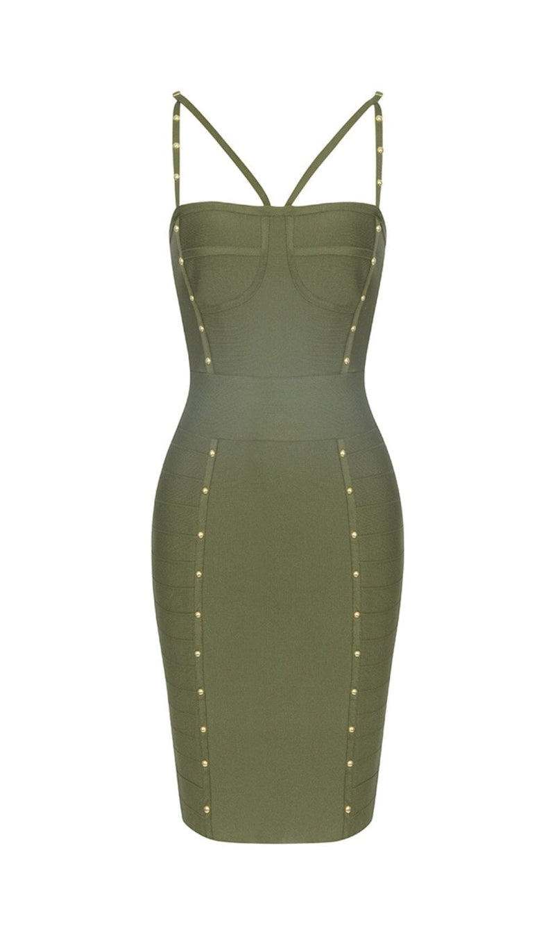 BODYCON MINI DRESS IN ARMYGREEN styleofcb 