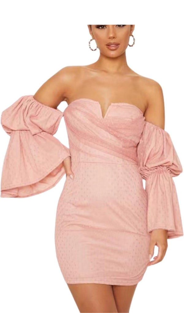 STRAPLESS MINI DRESS IN PINK Dresses styleofcb XS PINK 