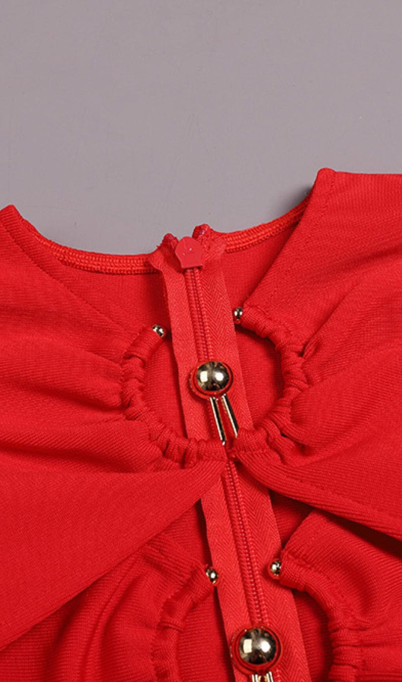 BANDAGE MIDI DRESS IN RED Dresses styleofcb 