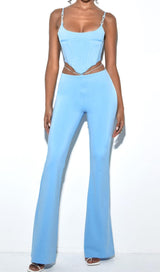 CORSET CAMISOLE TWO-PIECE SUIT IN BLUE styleofcb 
