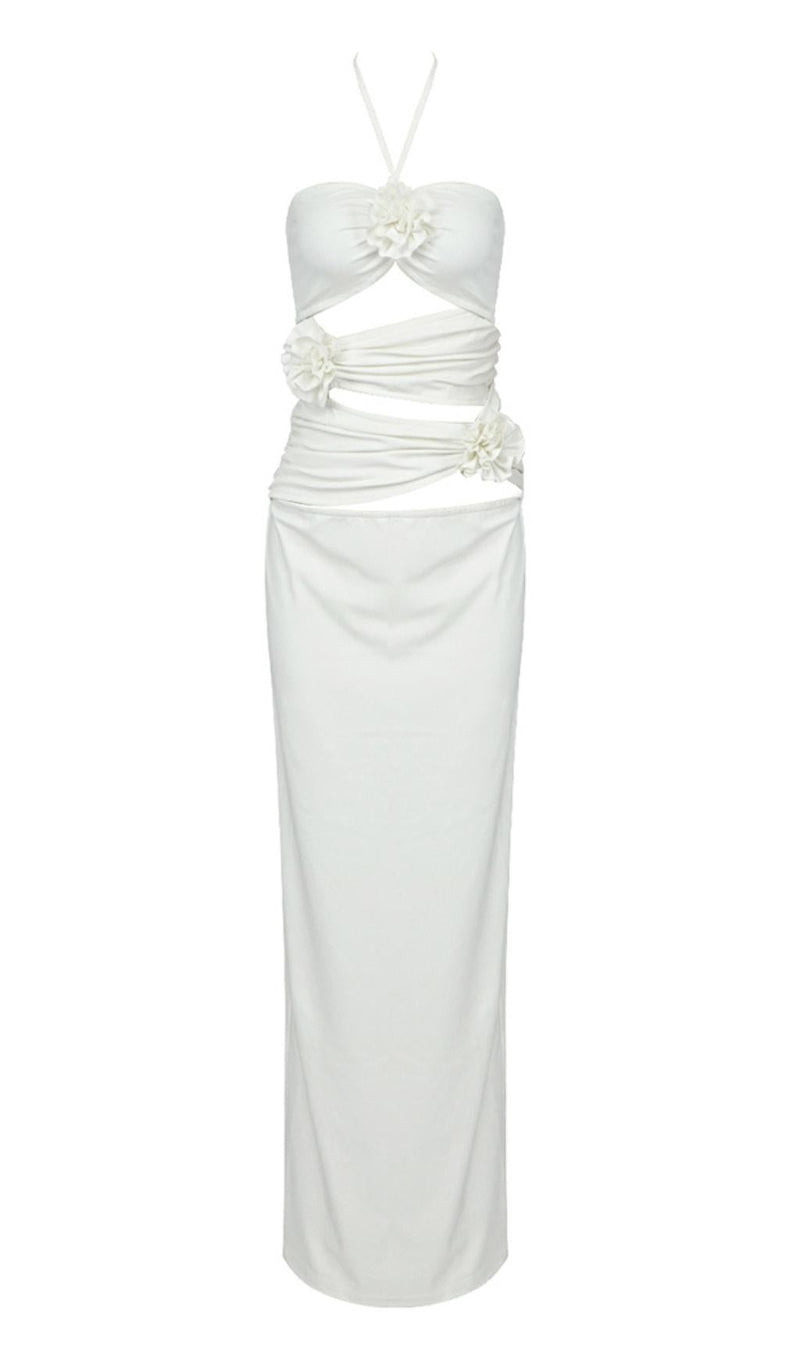 BANDAGE CUT OUT MAXI DRESS IN WHITE Dresses styleofcb 