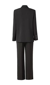 CRYSTAL EMBELLISHED CREPE SUIT SET IN BLACK STYLE OF CB 