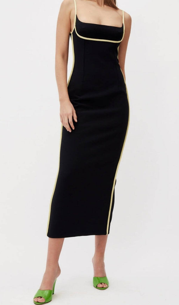 BANDAGE BACKLESS MIDI DRESS IN BLACK Dresses styleofcb 