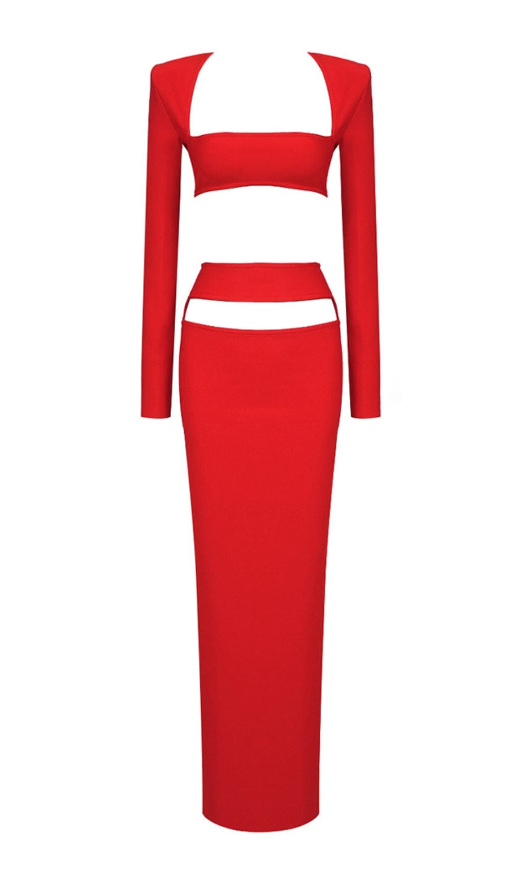 Red bandage two piece sale