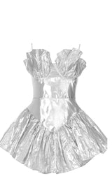 STRAPLESS MINI DRESS IN YELLOW Dresses styleofcb XS SILVER 
