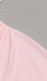 RUFFLE BODYCON MIDI DRESS IN PINK DRESS STYLE OF CB 