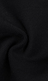 FEATHER BODYCON MAXI DRESS IN BLACK Dresses styleofcb 