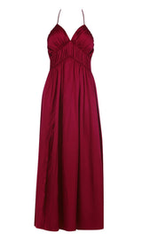 BANDAGE RUCHED MAXI DRESS IN RED Dresses styleofcb 