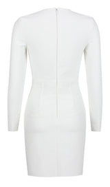BODYCON SPLIT DRESS IN WHITE Dresses styleofcb 