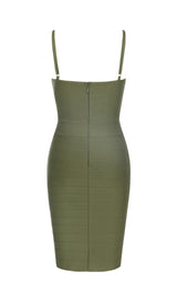 BODYCON MINI DRESS IN ARMYGREEN styleofcb 