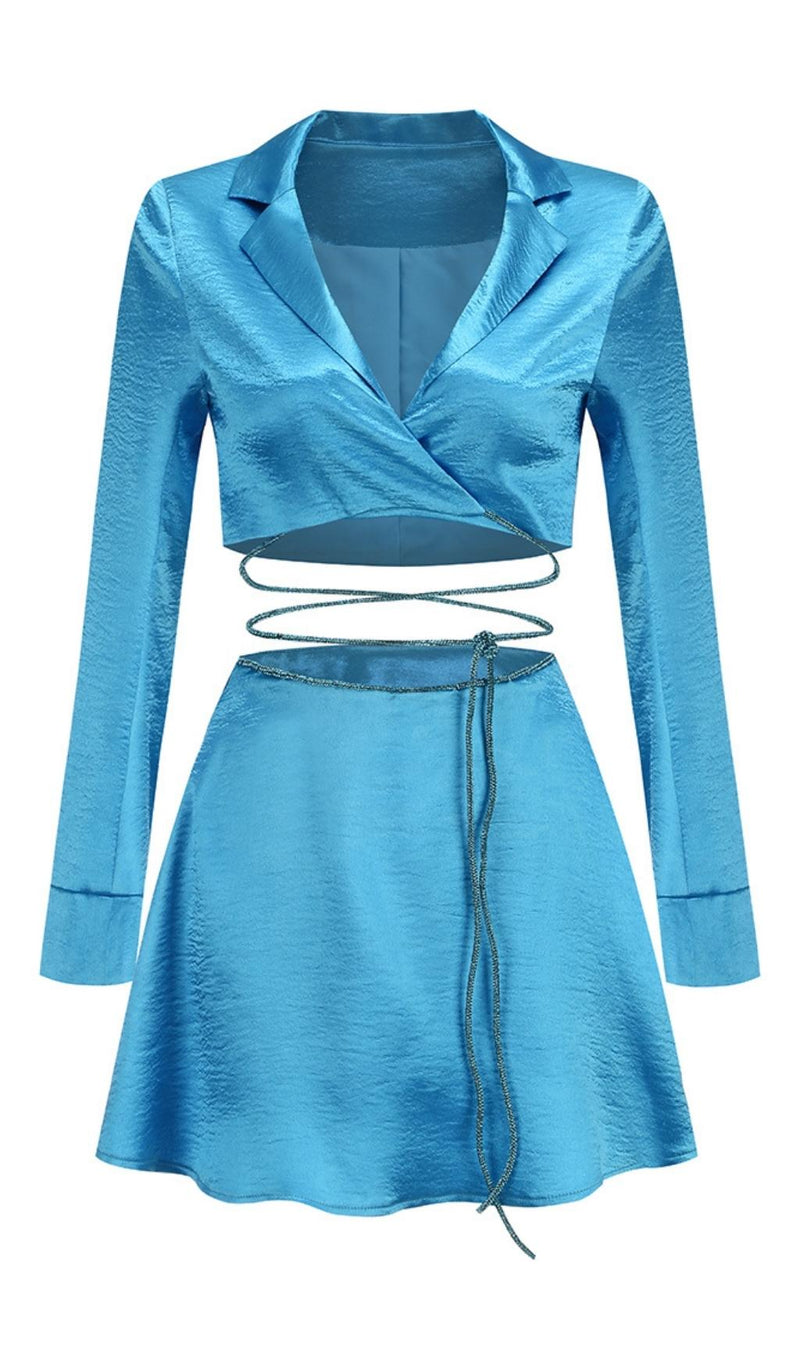 LONG SLEEVES TWO PIECE SET Clothing styleofcb S BLUE 