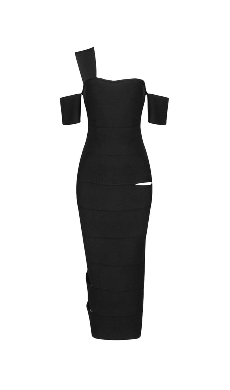 BANDAGE-STYLE HOLLOWED-OUT SHEATH DRESS IN BLACK styleofcb 