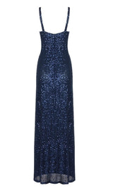 SPLIT MAXI DRESS IN BLUE Dresses styleofcb 
