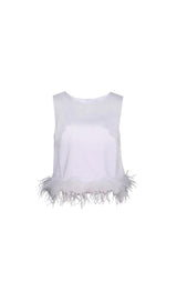 FEATHER TOPS IN LAVENDER Clothing styleofcb XS WHITE 