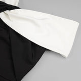 ASYMMETRIC OFF-THE-SHOULDER MAXI DRESS IN BLACK DRESS sis label 