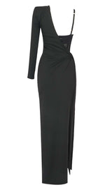BANDAGE CORSET LOOK MAXI DRESS IN BLACK DRESS sis label 