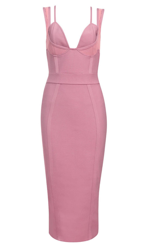 BANDAGE MIDI DRESS IN PINK Dresses styleofcb 