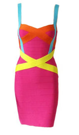 BANDAGE MIDI DRESS IN PINK Dresses styleofcb 