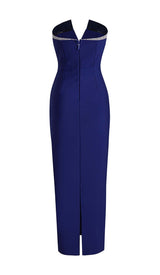 BANDEAU OFF SHOULDER MAXI DRESS IN ROYAL BLUE DRESS STYLE OF CB 