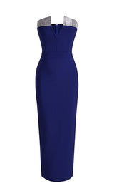 BANDEAU OFF SHOULDER MAXI DRESS IN ROYAL BLUE DRESS STYLE OF CB 