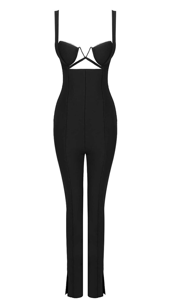 BIKINI KNIT JUMPSUIT IN BLACK DRESS STYLE OF CB 