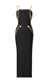 BLACK BANDAGE SWEETHEART SPLIT MAXI DRESS Dresses styleofcb 
