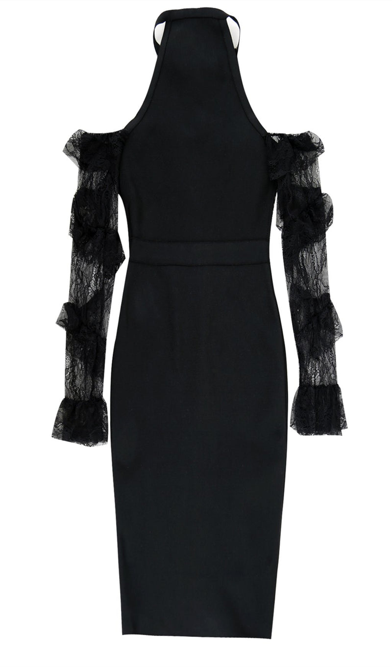 BLACK LACE SHEATH DRESS