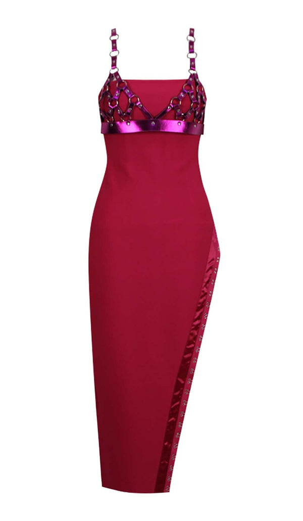 BRALETTE STRAPLESS MIDI DRESS IN RED DRESS STYLE OF CB 