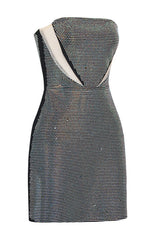 BANDEAU MESH BEADED MINI DRESS Sequins Dress styleofcb 