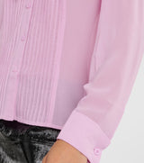 CHIFFON PINTUCKED BLOUSE