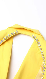 CRYSTAL OPEN BACK JACKET DRESS IN YELLOW DRESS STYLE OF CB 