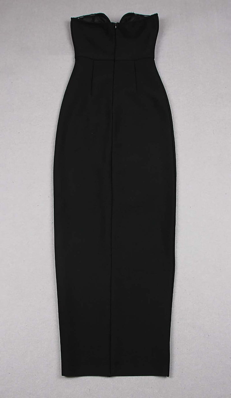 CUT-OUT BODYCON MAXI DRESS IN BLACK DRESS STYLE OF CB 