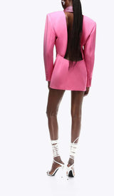 CUTOUT CRYSTAL-EMBELLISHED MINI DRESS IN PINK DRESS STYLE OF CB 