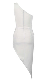 CUTOUT CRYSTALS HIGH-LOW DRESS IN WHITE DRESS STYLE OF CB 