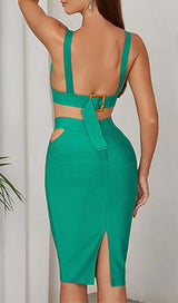 CUT OUT TWO-PIECE MIDI DRESS IN JADE DRESS STYLE OF CB 