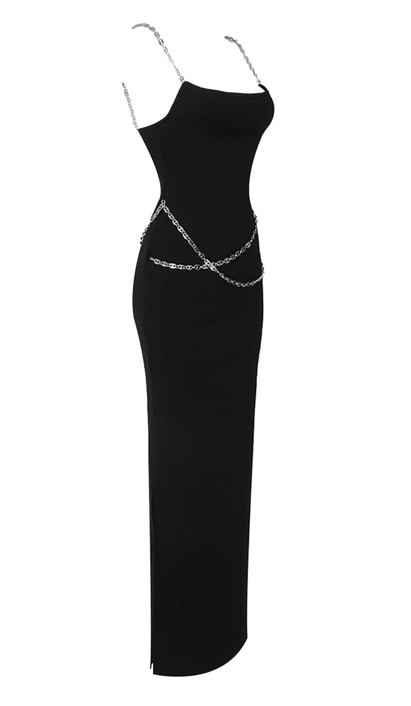 Crystal STRAPPY BANDAGE MAXI DRESS IN BLACK DRESS sis label 