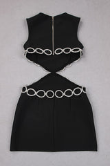 CRYSTAL EMBROIDERED SHORT BANDAGE DRESS Sequins Dress styleofcb 